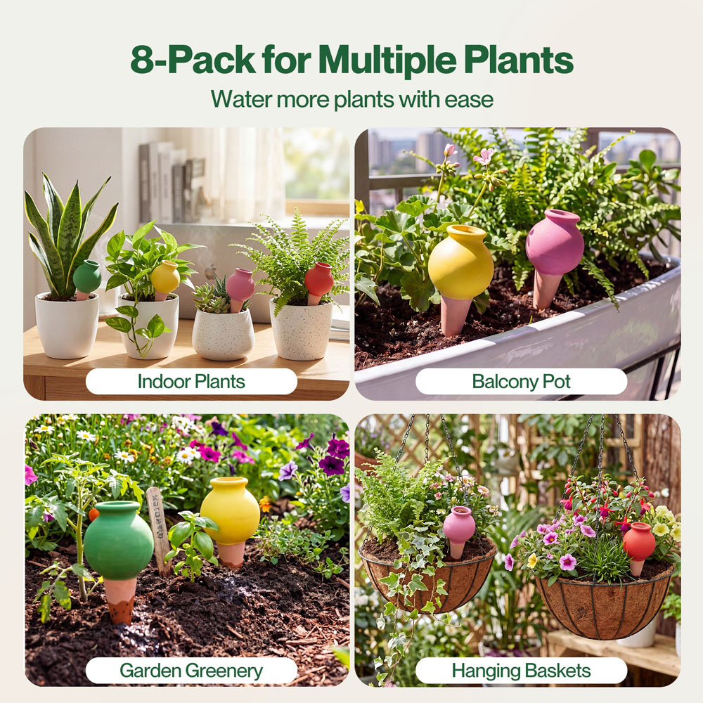 TOQUE Terracotta Self-Watering Plant Spike 8 Pack Image 7