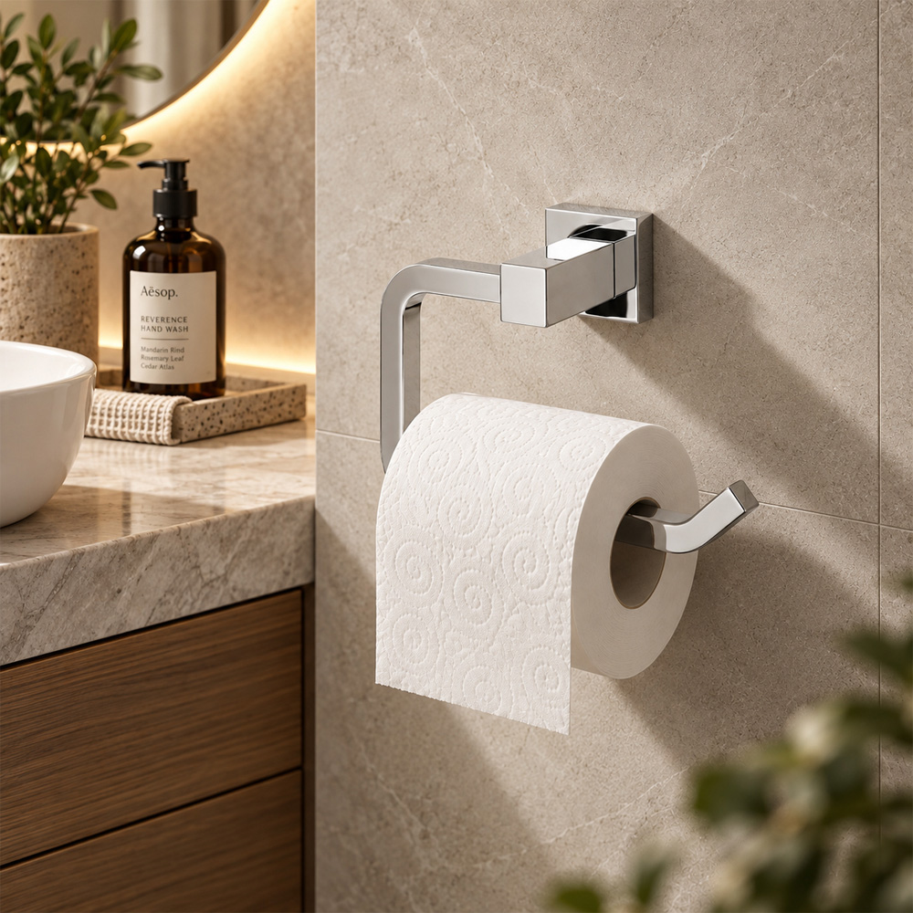 Go Bathrooms Froma Chrome Wall Mounted Toilet Roll Holder Image 2