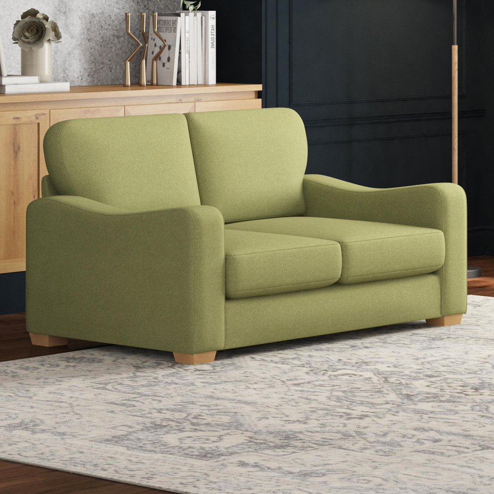 Theadford 2 Seater Olive Venice Fixed Back Sofa Image 5