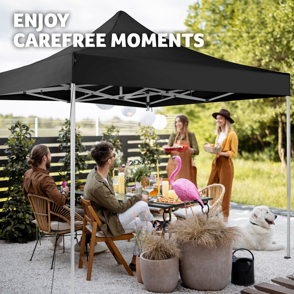 tectake Olivia 3 x 3m Black Aluminium Frame Gazebo Image 8