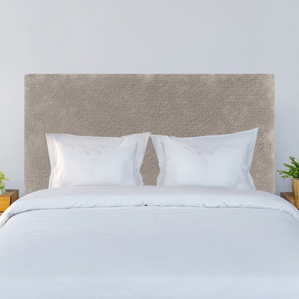 Bedmaster Valencia Single Silver Chenille Plain Headboard Image 1