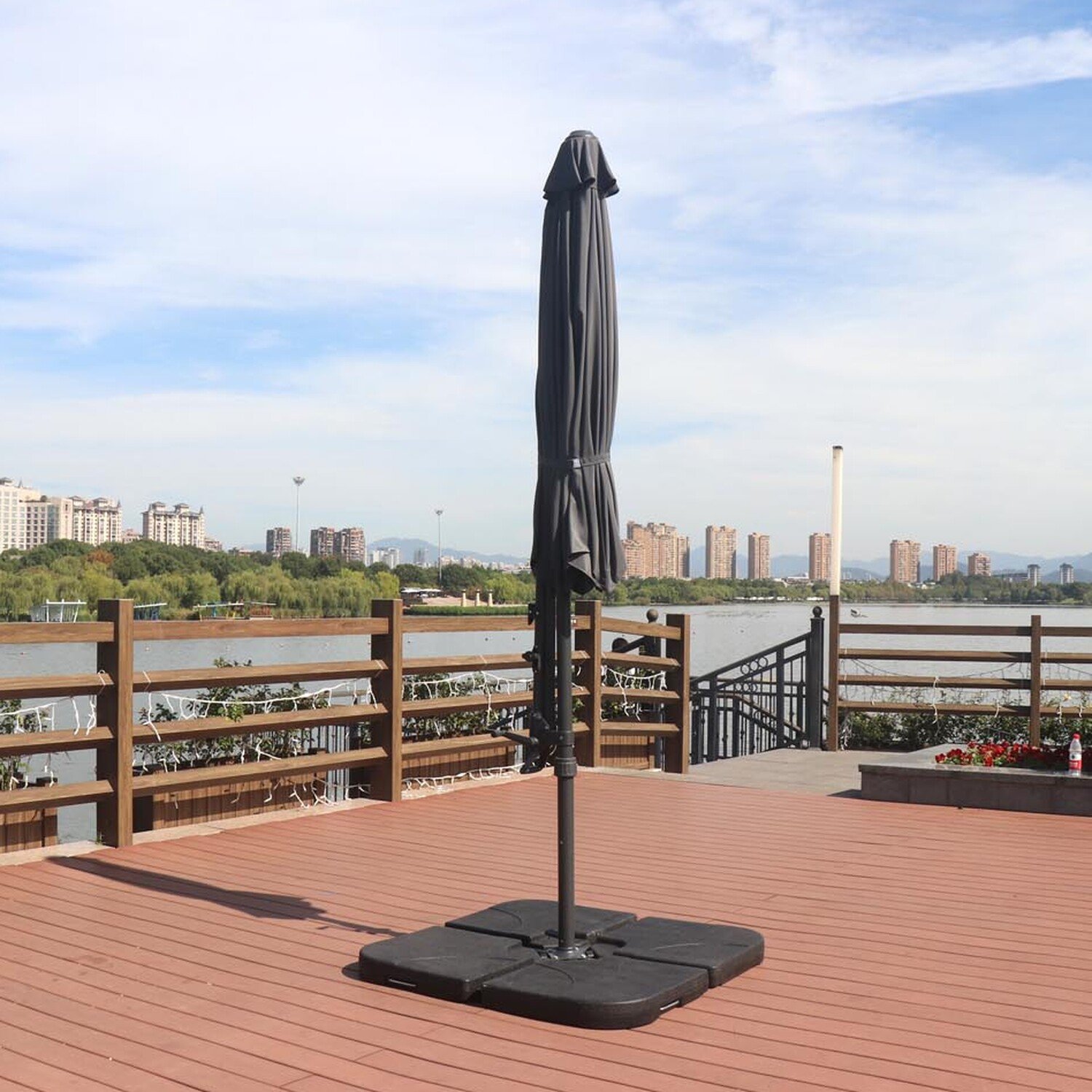 Grey Multi Functional Parasol 3m Image 3