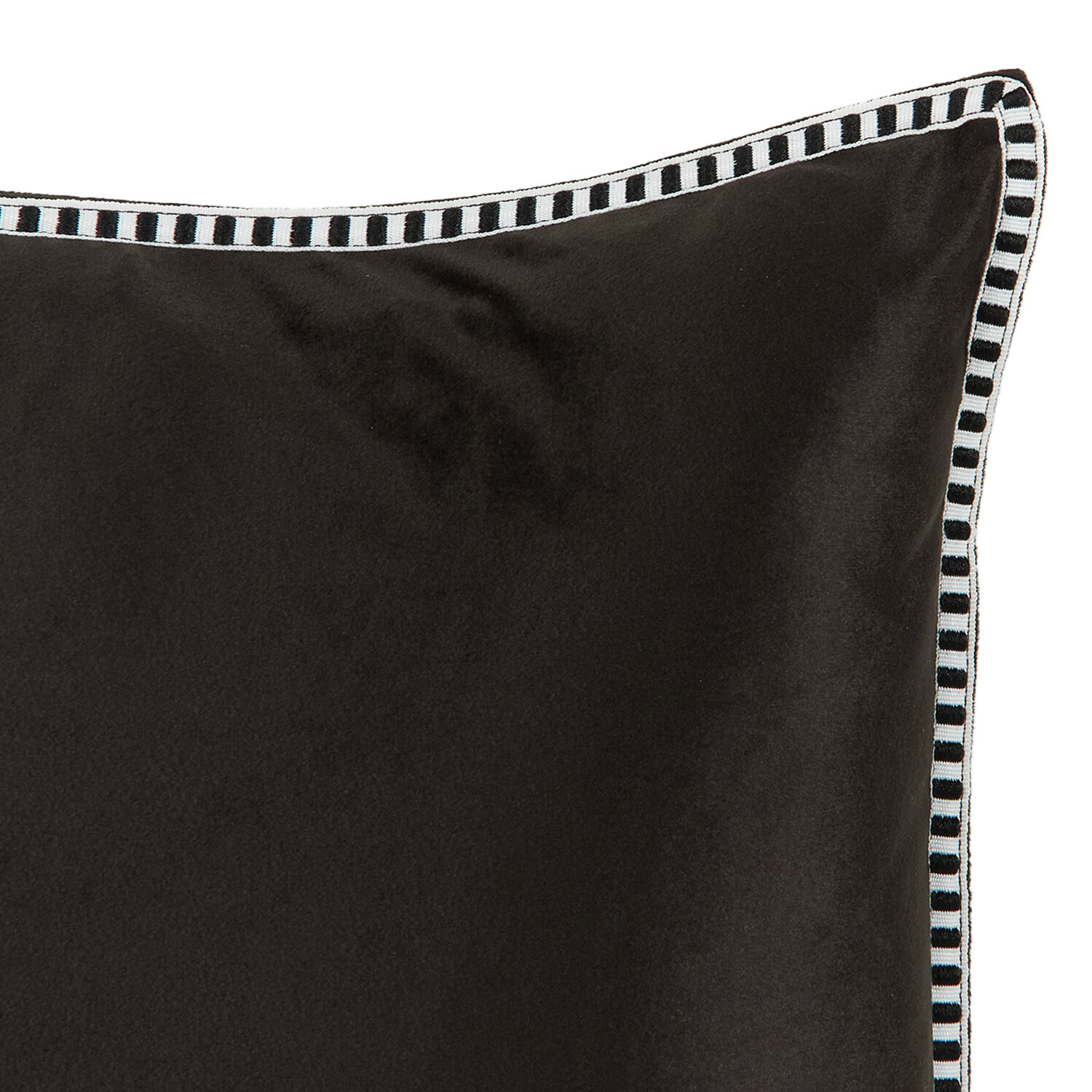 Alba Velvet Cushion - Black Image 3