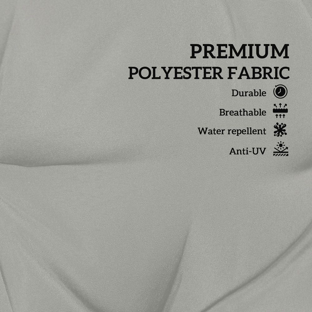 Outsunny Grey Garden Chair Cushions 49 x 50cm 2 Pack Image 8