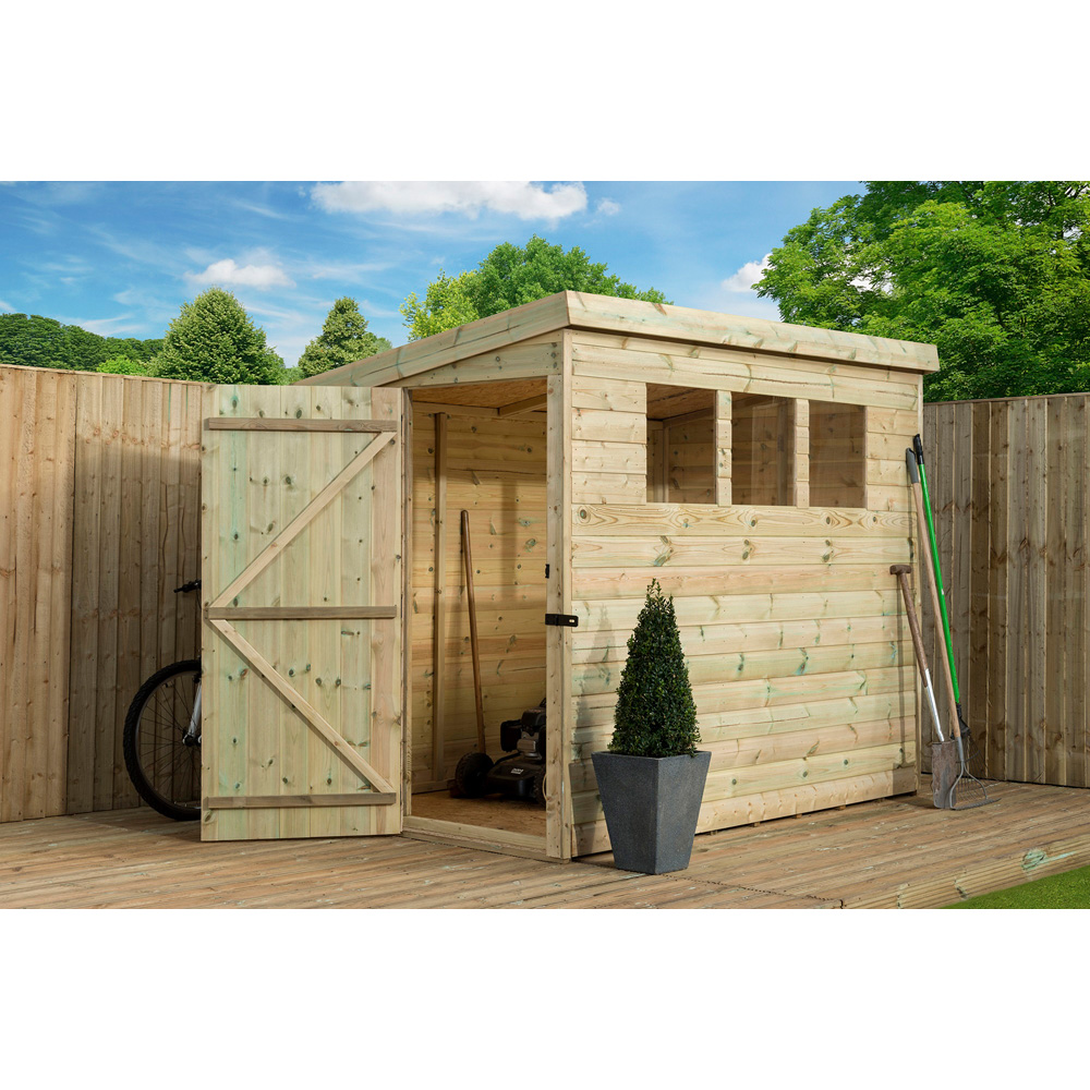 Empire Sheds 2500 6 x 5ft Tongue and Groove Pent Garden Shed Image 2