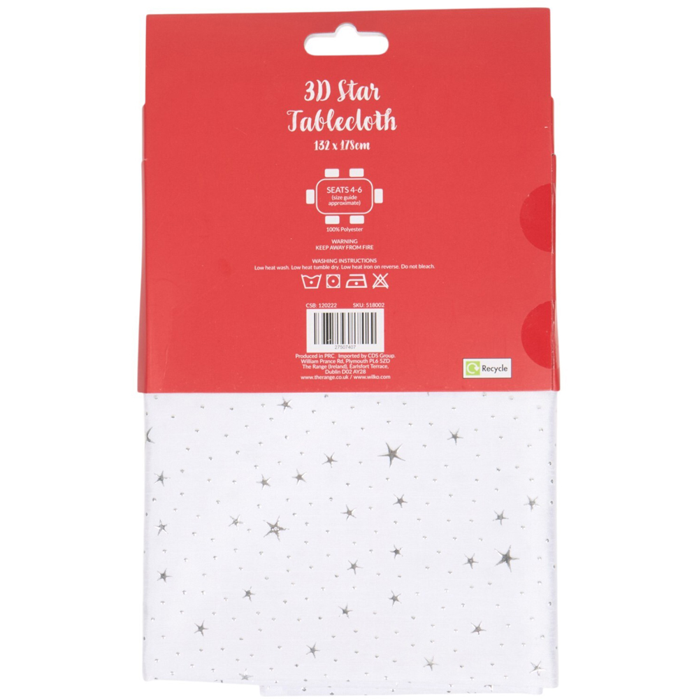 3D Star Christmas Tablecloth Image 5