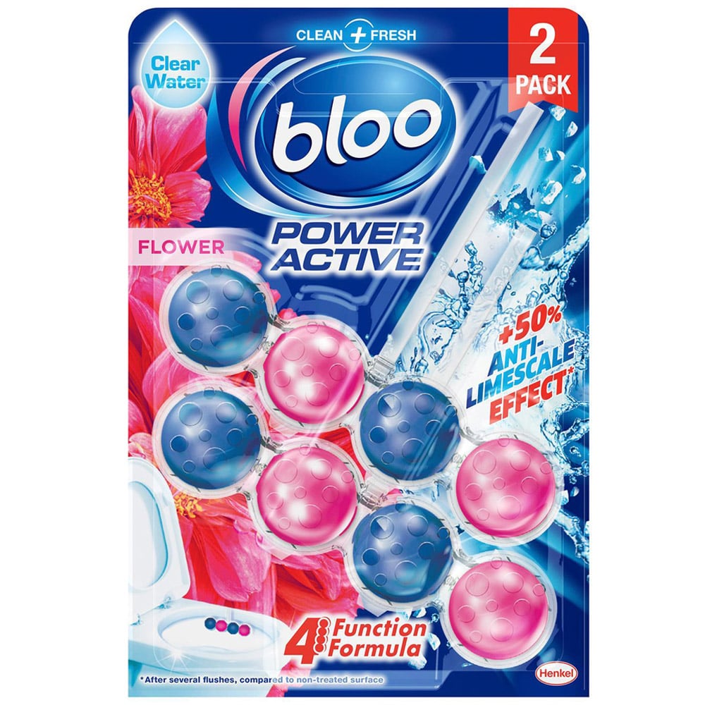 Bloo Power Active Flower 4 Function Formula Toilet Rim Block 50g 24 Pack Image 2