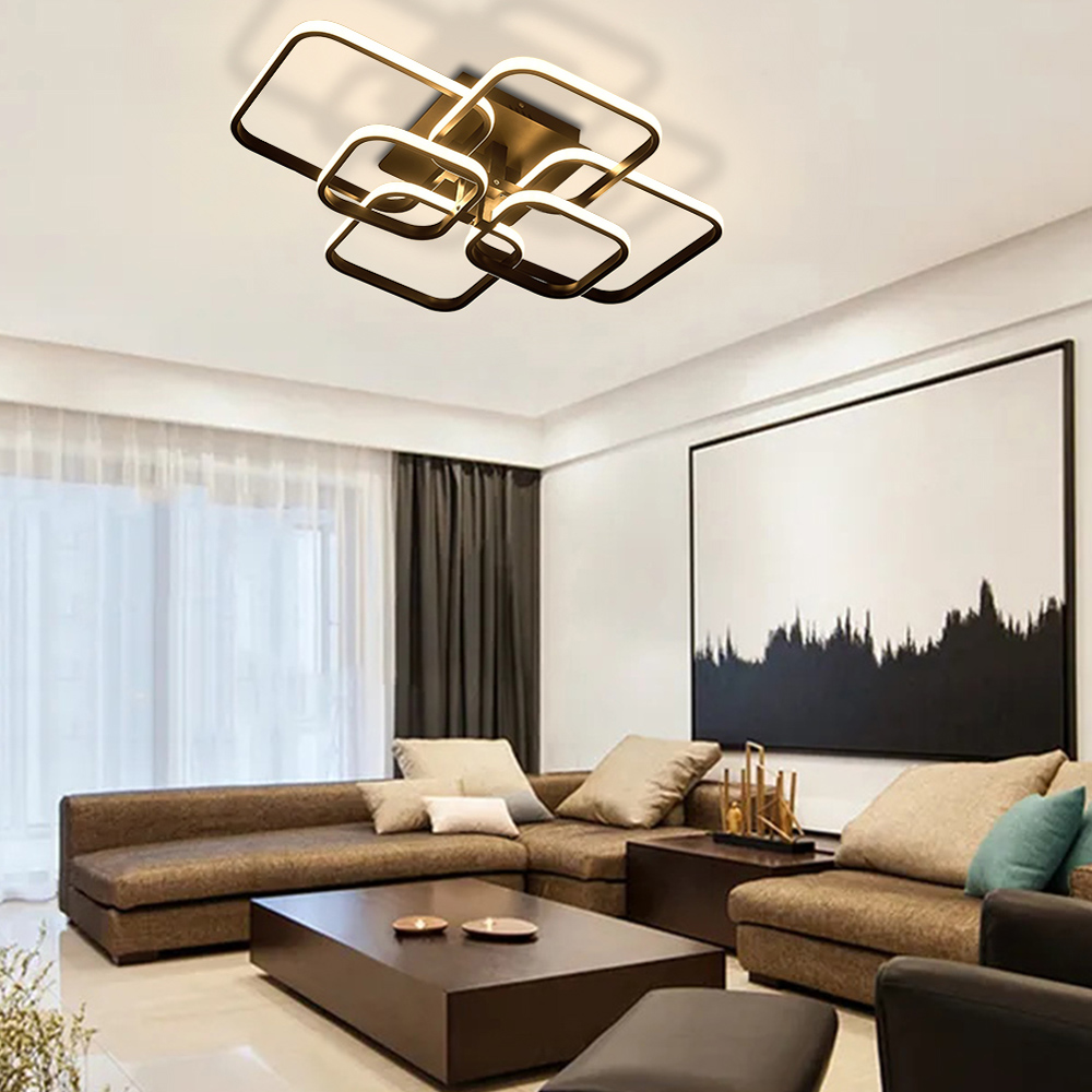 Living and Home Black 6 Head LED Ceiling Light Image 8