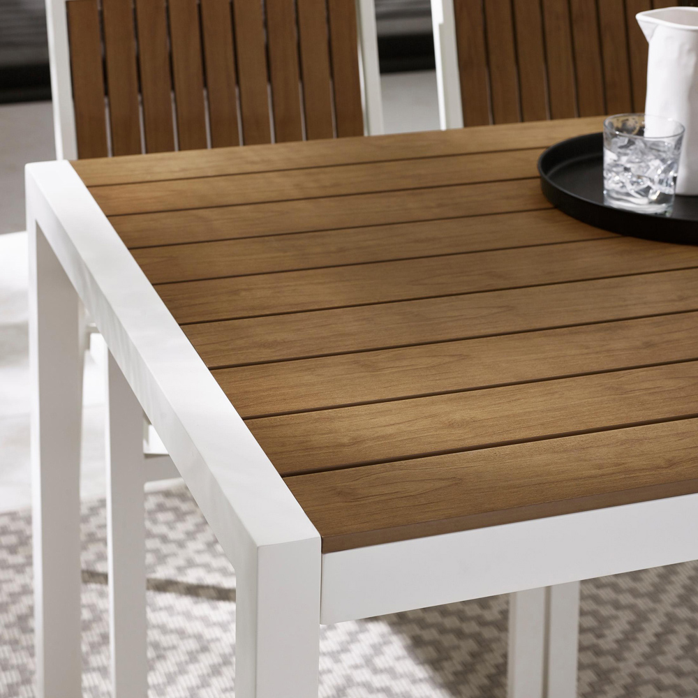 Furniturebox Bermuda 8 Seater Wooden Outdoor Dining Set White Image 4