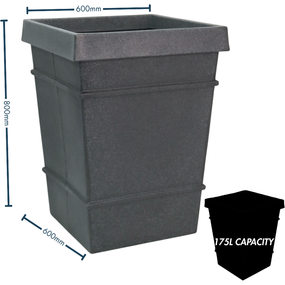 Trifibre Chatsworth Granite Roto Moulded Planter 80 x 60cm Image 7