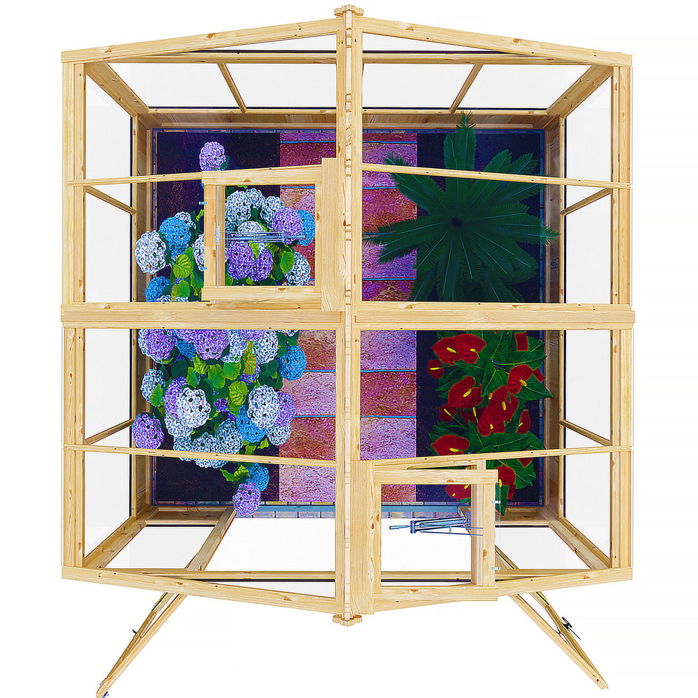 Shire Holkham 8 x 8ft Glazed Toughened Glass Greenhouse Image 3