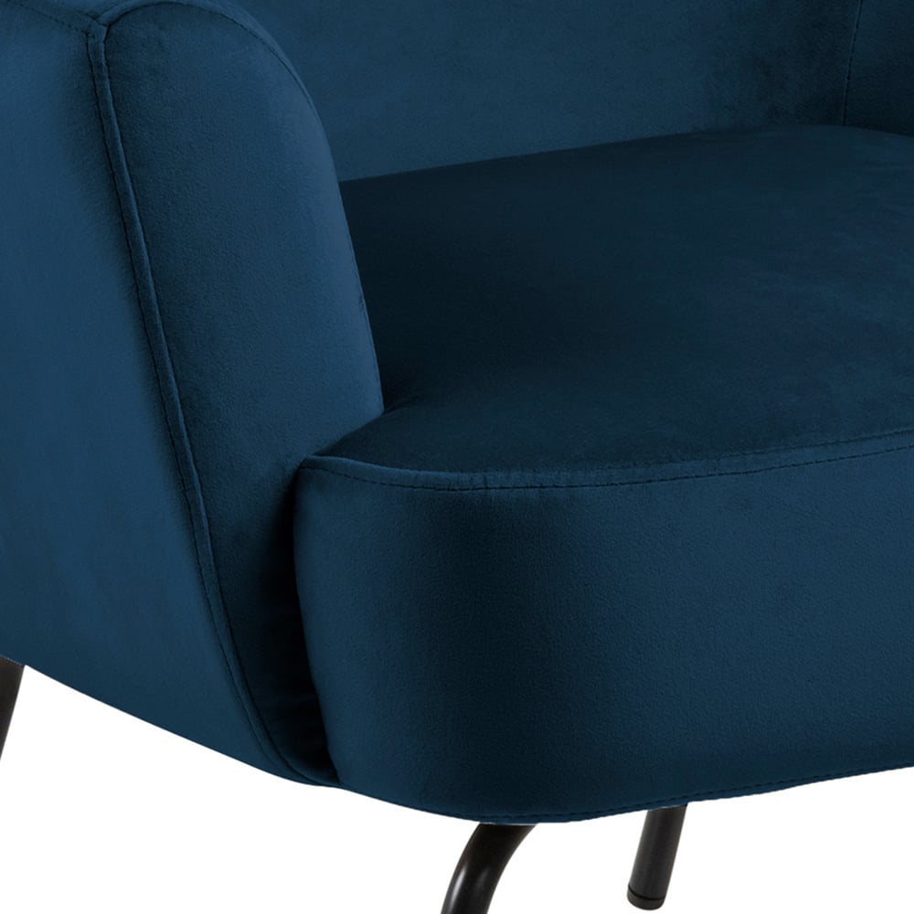 Florence Melissa Navy Blue Lounge Chair Image 8