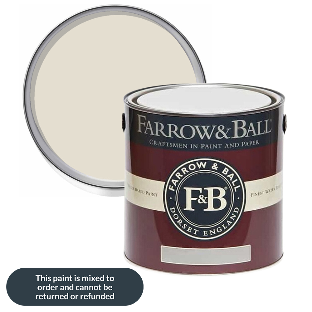 Farrow & Ball Interior Wood and Metal 291 School House White Flat Eggshell Paint 2.5L Image 1