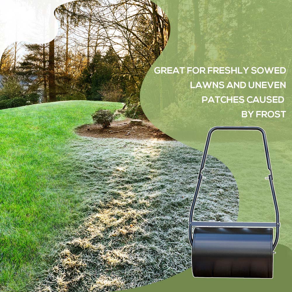 DURHAND 38L Black Fillable Steel Lawn Roller Image 4