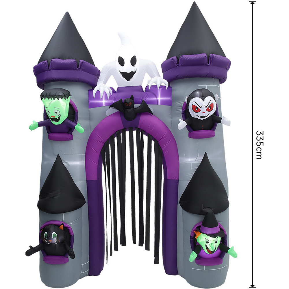 Living and Home Halloween Inflatable Haunted Castle LED Arch Image 9