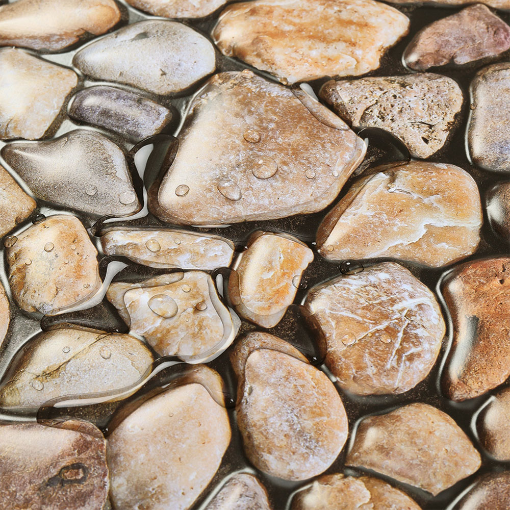 Living and Home Brown Stone Self Adhesive Wall Panel 300 x 300mm 10 Pack Image 3