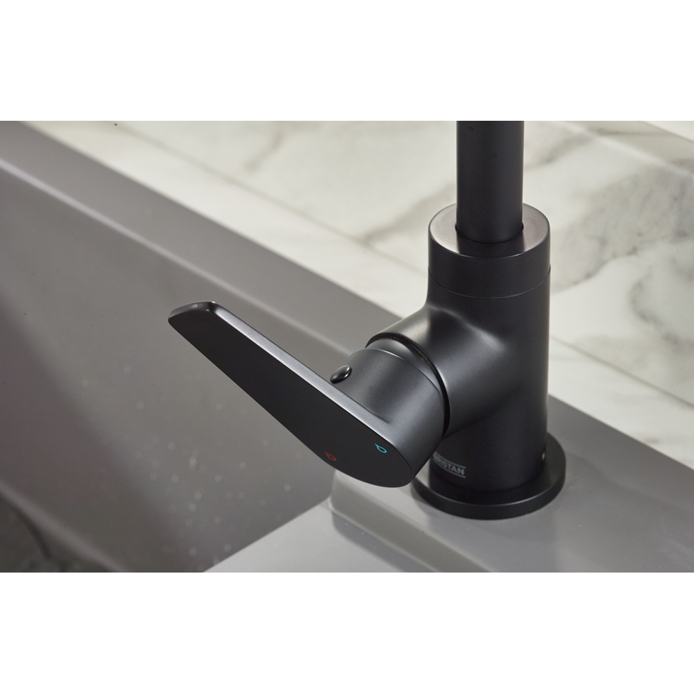 Bristan Raspberry Matt Black Easyfit Kitchen Mono Sink Mixer Tap Image 4