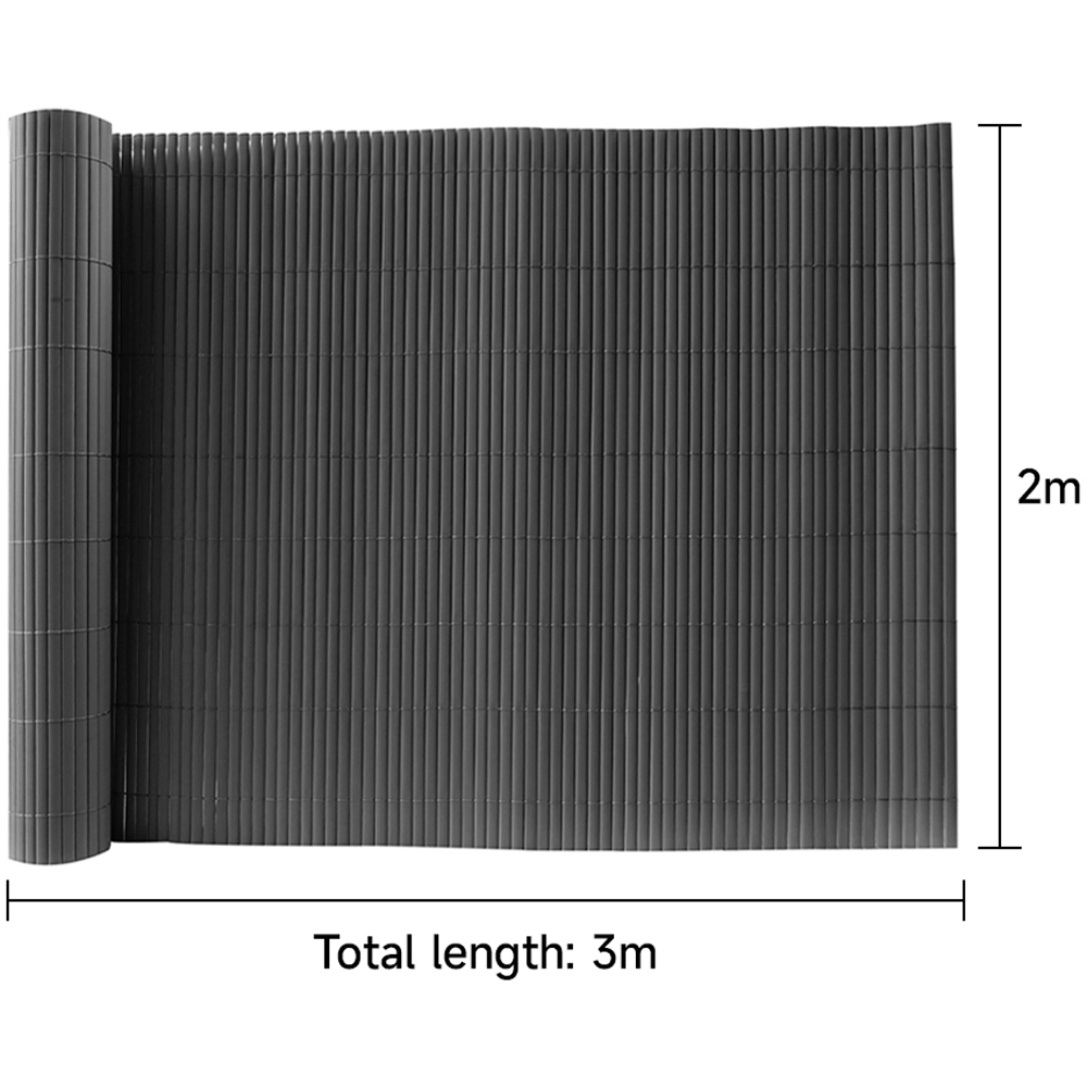 Living and Home Dark Grey PVC Fence Sun Blocked Screen Panels 300 x 200cm Image 7