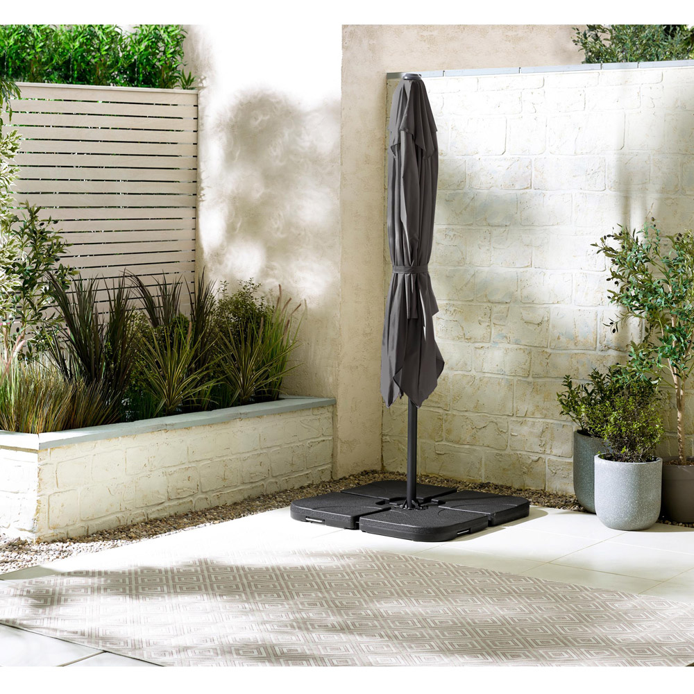 Furniturebox Gretna Grey Square Outdoor Cantilever Parasol Image 3