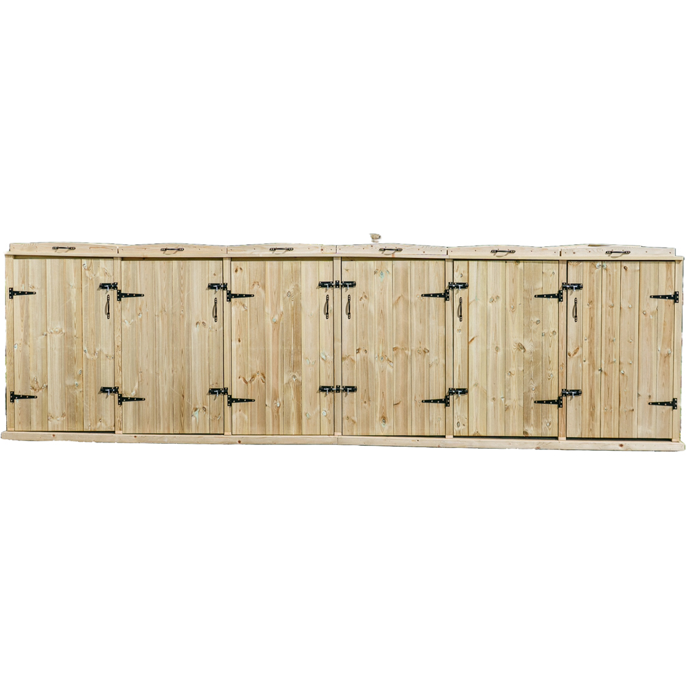 The Garden Village Chatburn 240L Sextet Wheelie Bin Shed Image 3