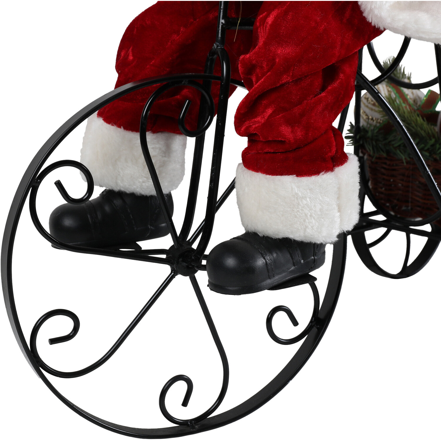 Traditional Santa On Bicycle - Red Image 4
