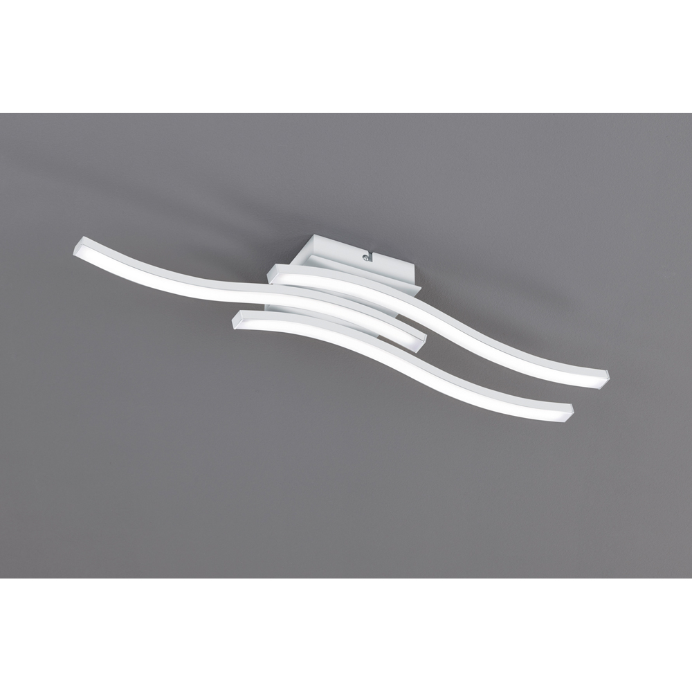 TRIO Route White Matt Integrated LED Ceiling Light Image 2