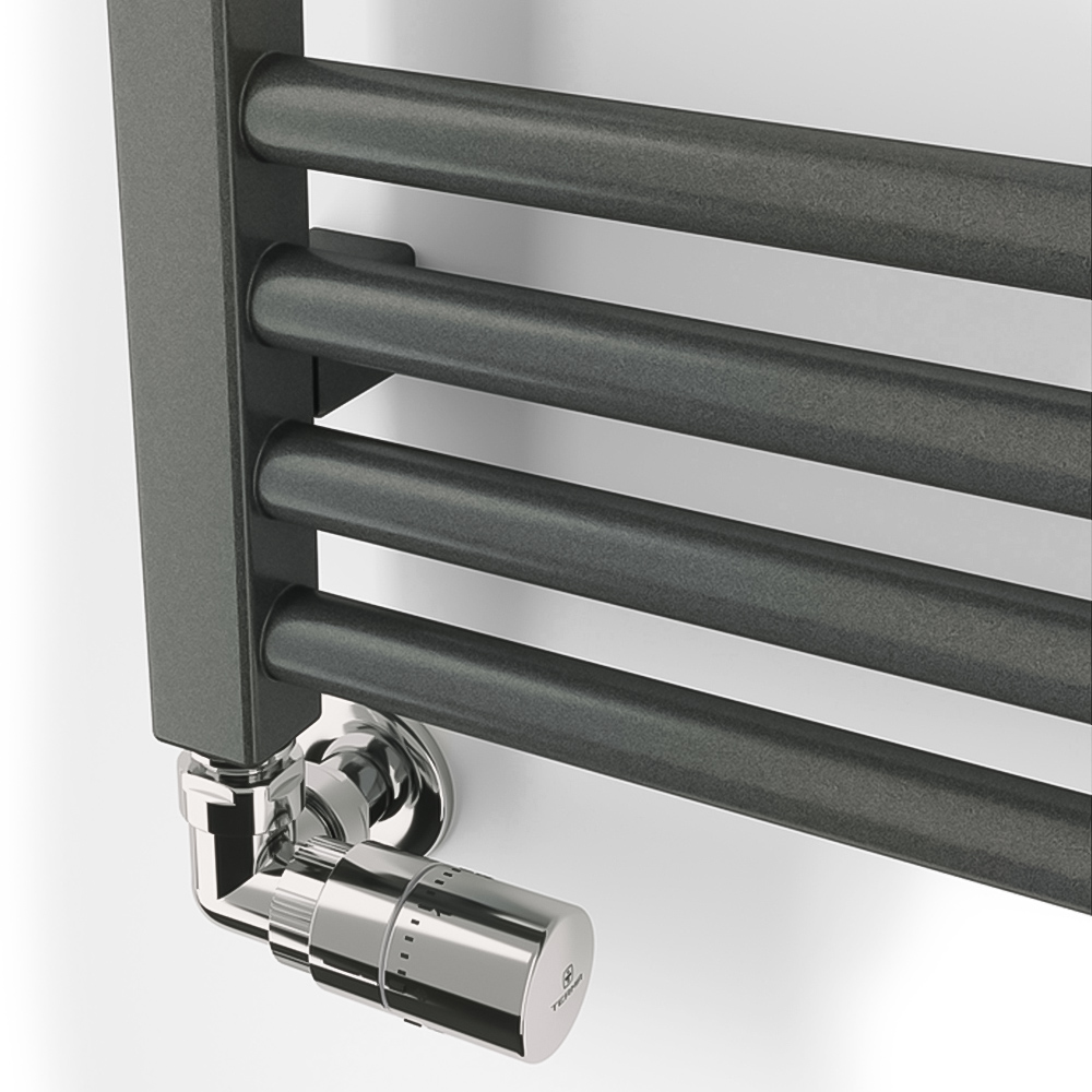 Terma Fiona 985BTU Sparkling Grey Heated Towel Rail 600 x 500mm Image 3