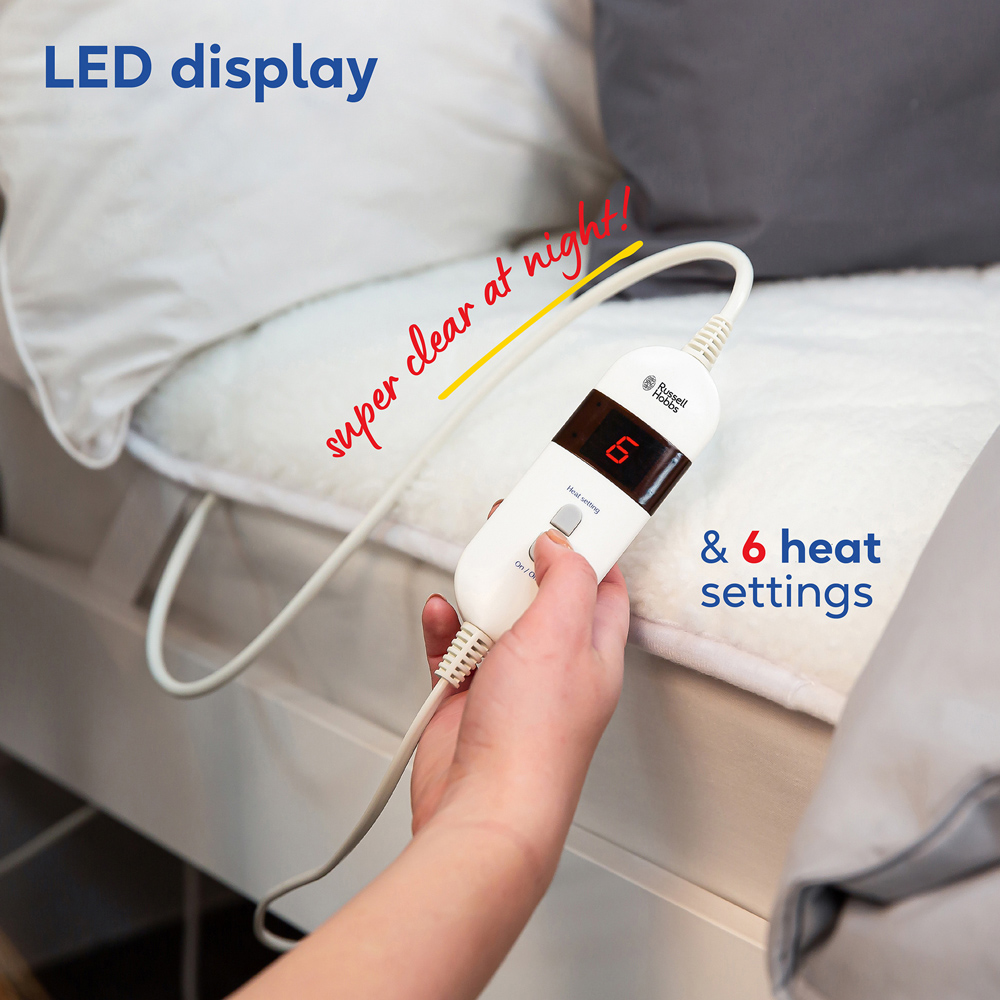 Russell Hobbs Super King Sherpa Fleece Electric Blanket with 6 Heat Settings Image 8