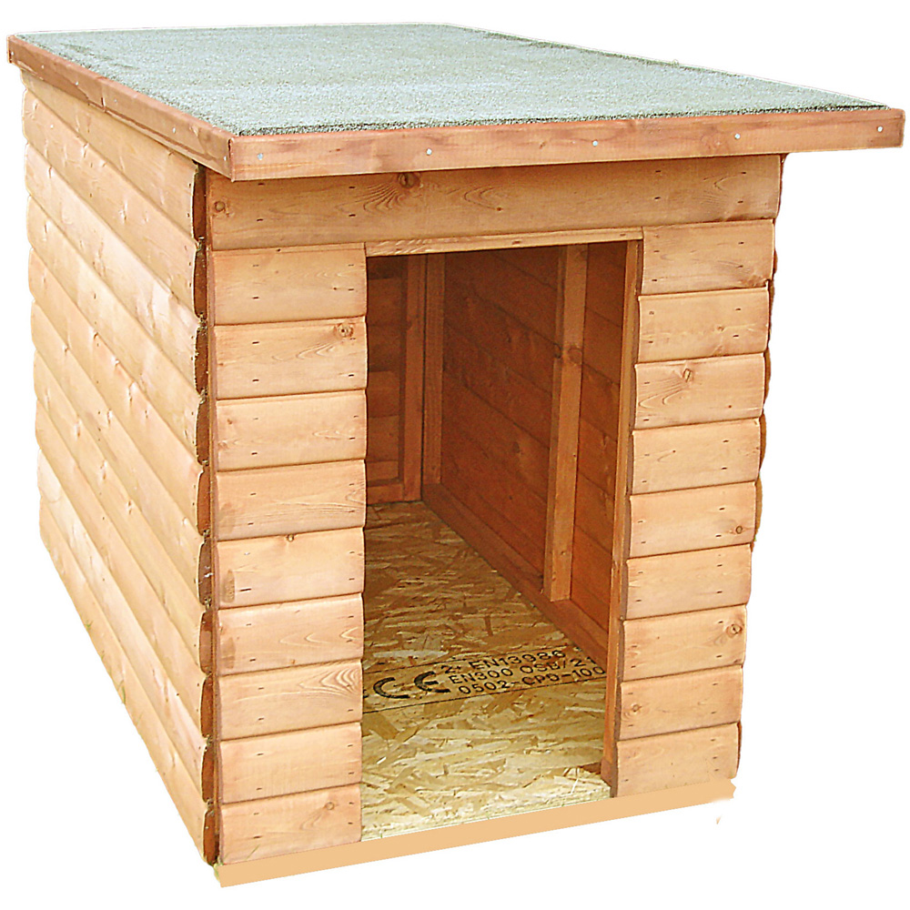 Shire 3.7 x 2.3ft Loglap Pent Dog Kennel Image 1