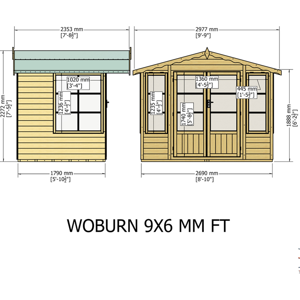 Shire Woburn 9 x 6ft Shiplap Garden Shed Image 5