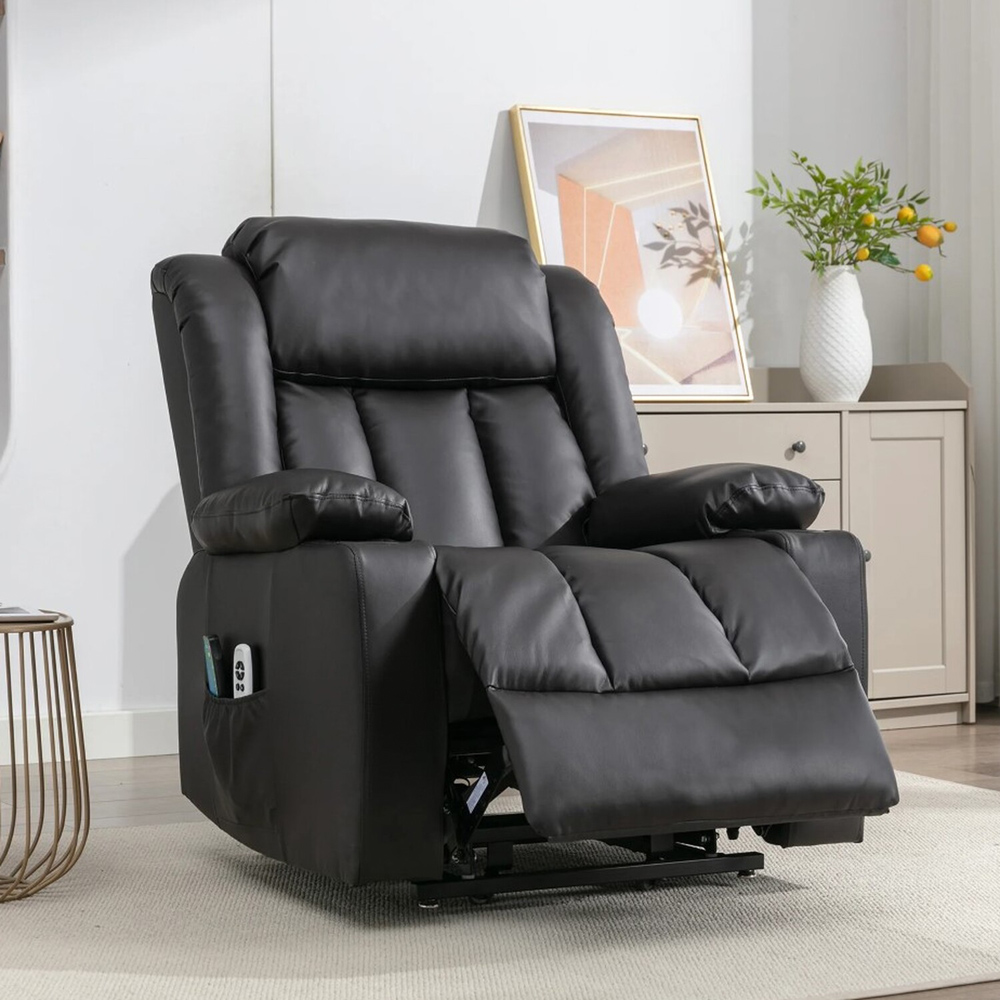 Artemis Home Sheridan Black Massage and Heat Electric Recliner Chair Image 3