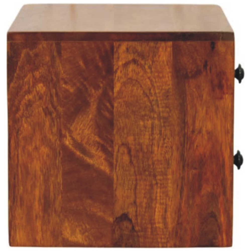 Artisan Furniture Solis Chestnut 2 Drawer Mango Wood Wall-Mounted Nightstand Image 5