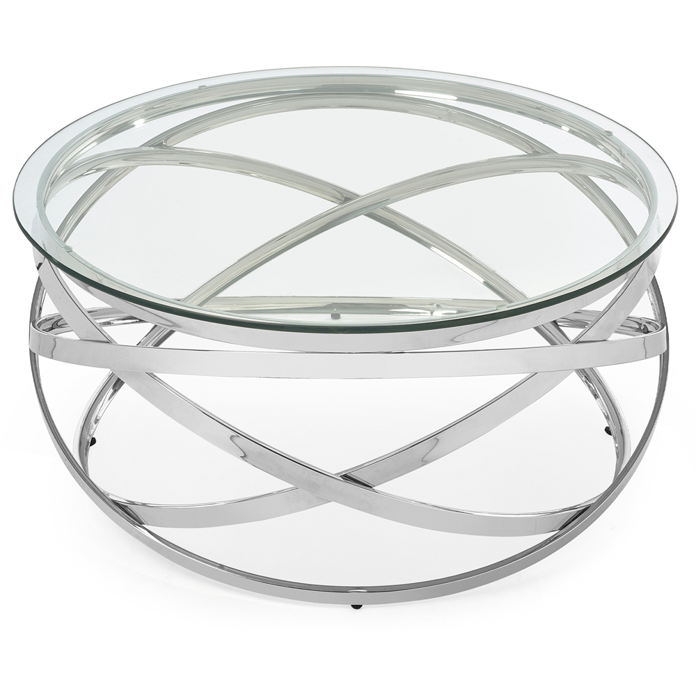 Julian Bowen Vienna Chrome Circular Coffee Table Image 3