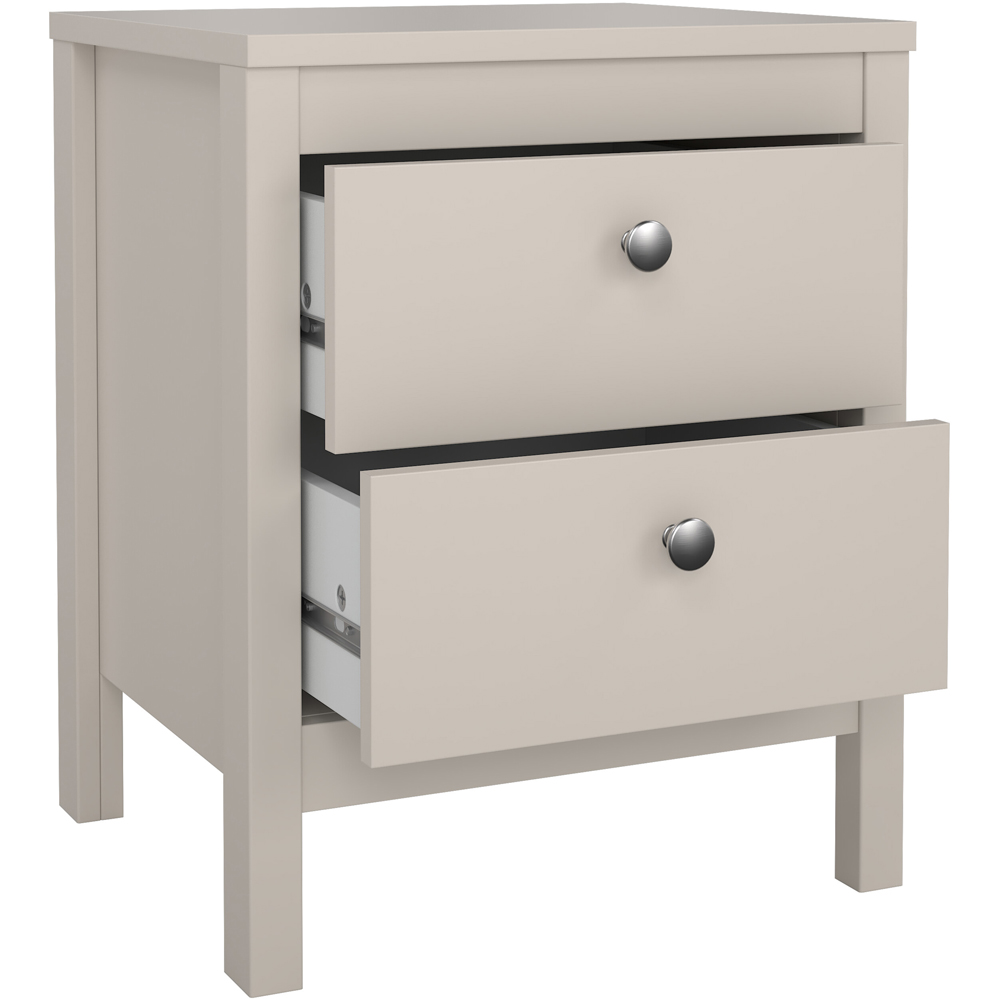Florence Madrid 2 Drawer Cashmere Bedside Table Image 3