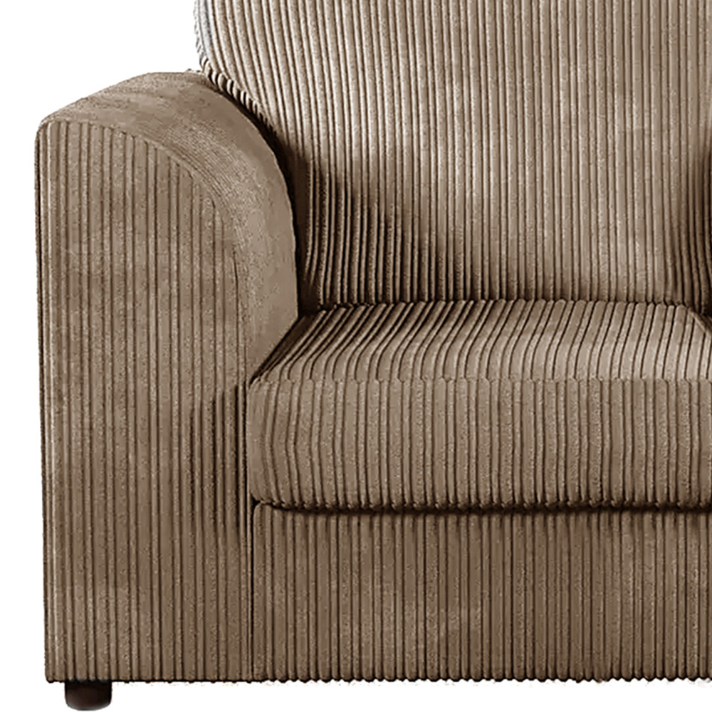 Luxor Single Seater Coffee Jumbo Cord Armchair Image 3