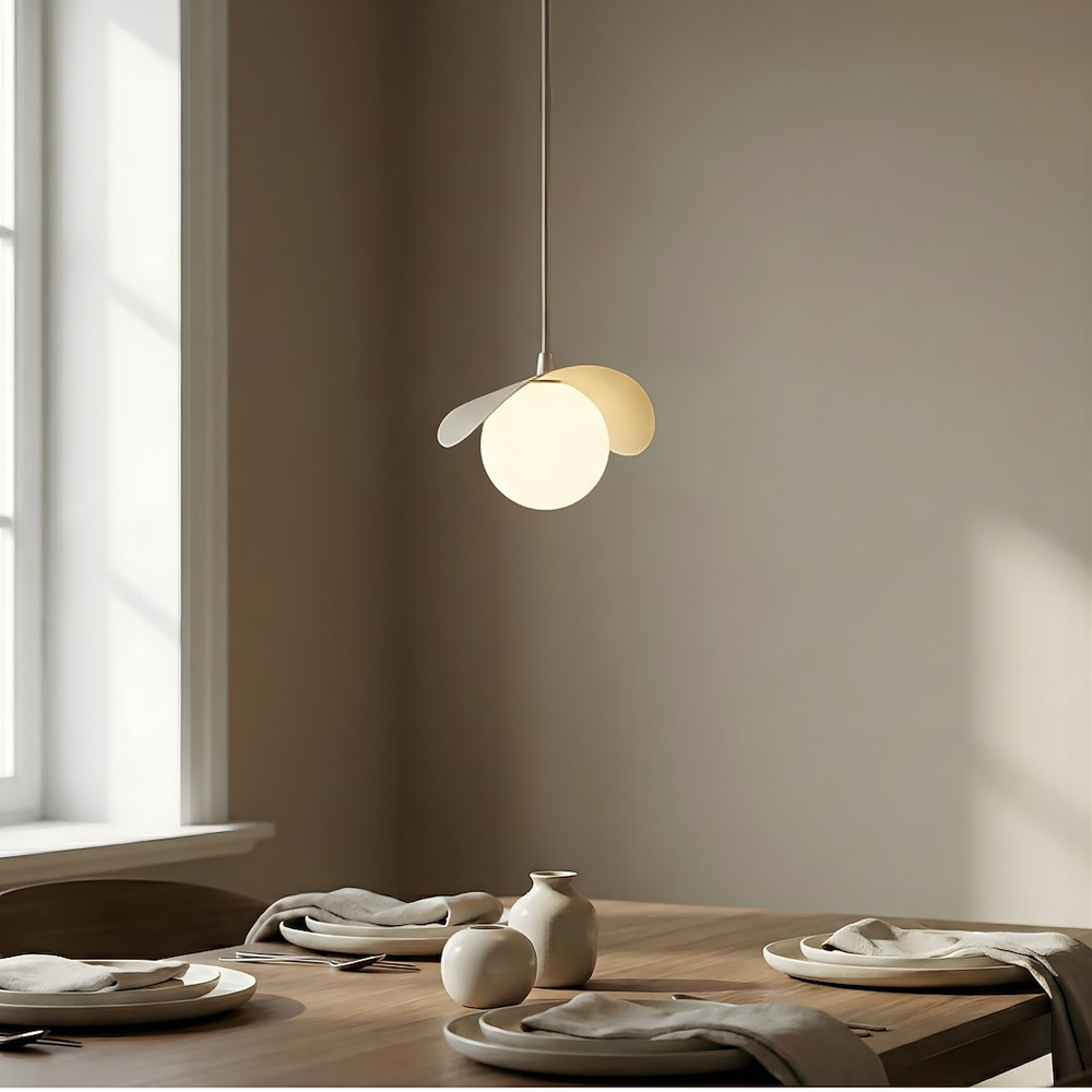 Emibig Ritual Beige G9 Small Ceiling Pendant Light Image 6