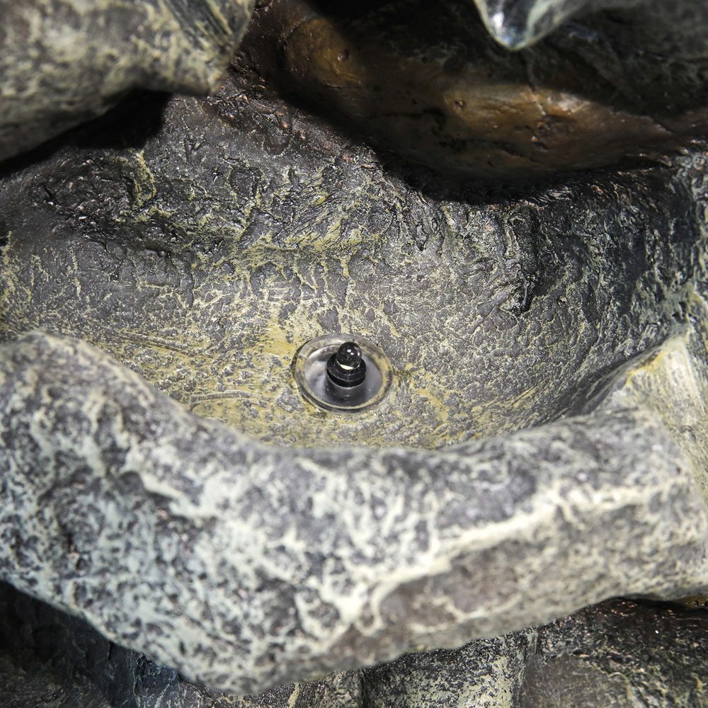 Living and Home Outdoor LED Rockery Waterfall Fountain Image 5