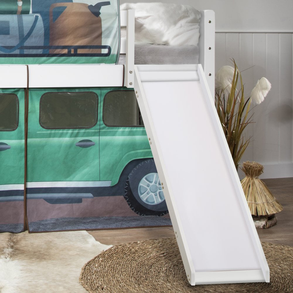 Noa and Nani Moro White Safari Mid Sleeper Cabin Bed with Slide Image 6