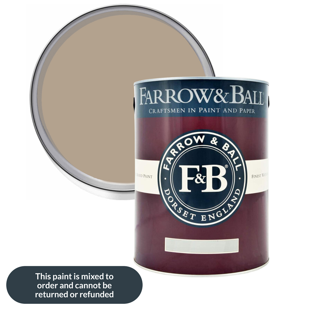 Farrow & Ball Interior Wood and Metal 6 London Stone Flat Eggshell Paint 5L Image 1