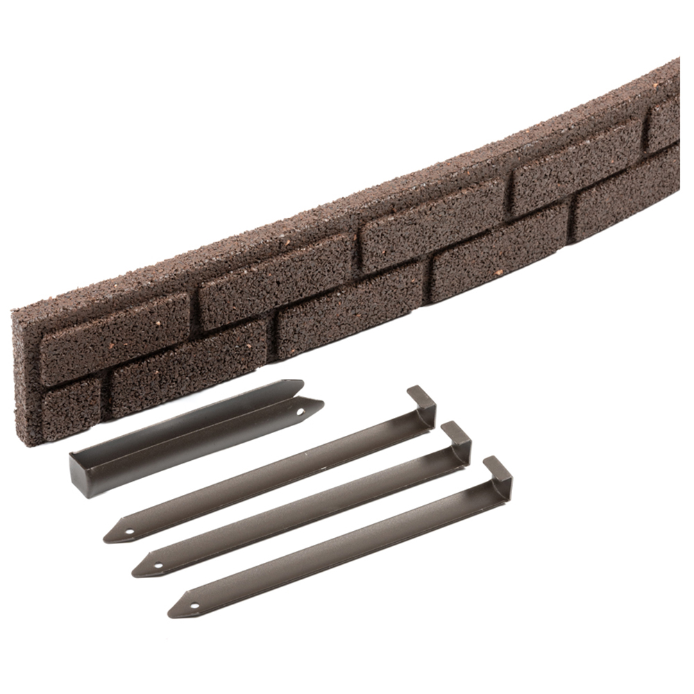 Nicoman Brown Brick Effect Garden Border 1.2m 2 Pack Image 5