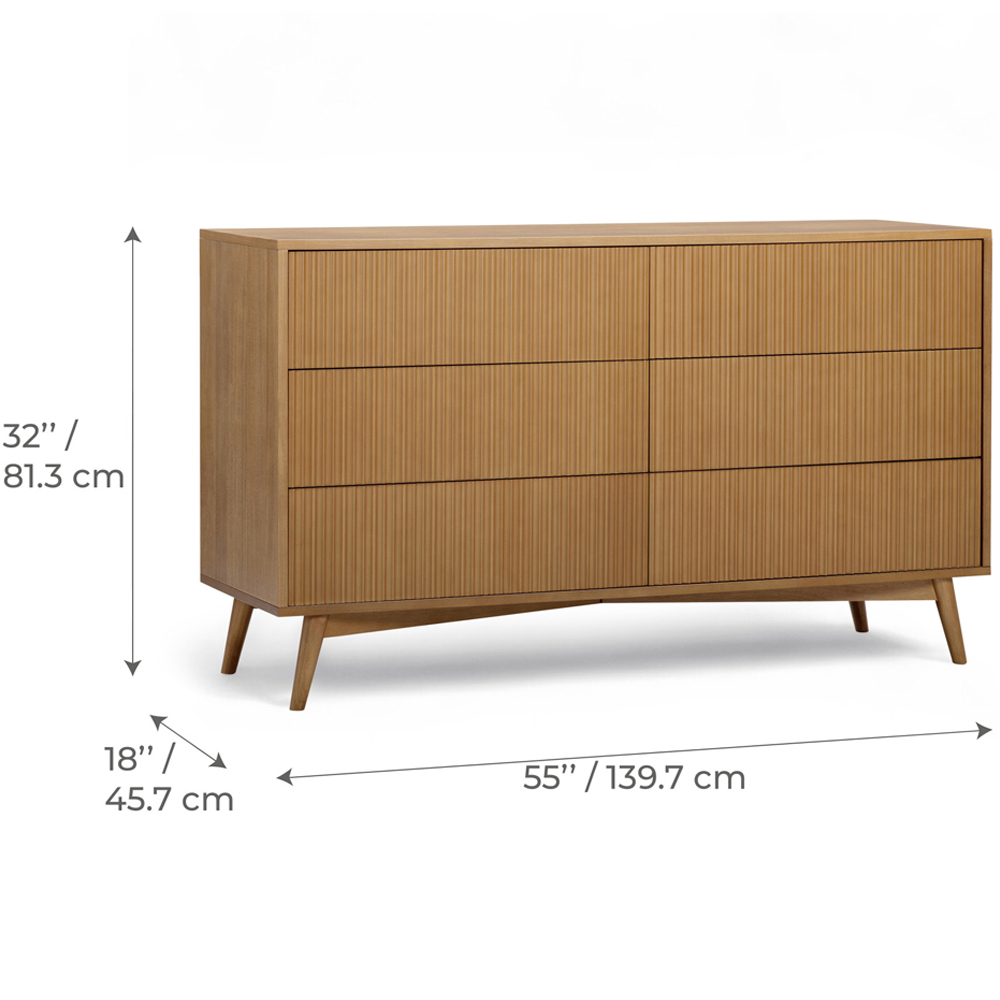 Teamson Home Tremolo 6 Drawer Natural Dresser Image 9