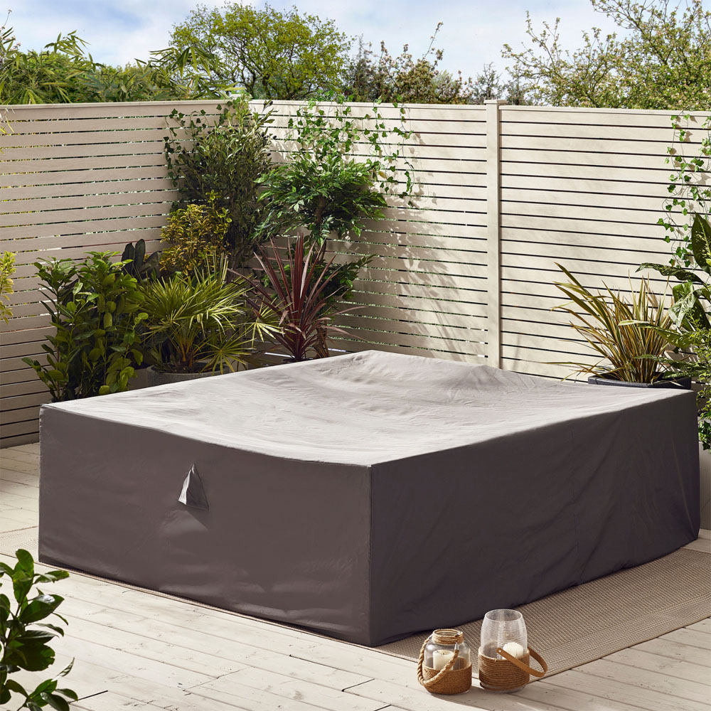 Furniturebox Windermere 6 Seater Black Rattan Sofa Lounge Set Image 2