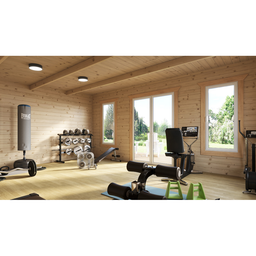 Power Sheds 12 x 20ft Right Double Door Chalet Log Cabin Image 4
