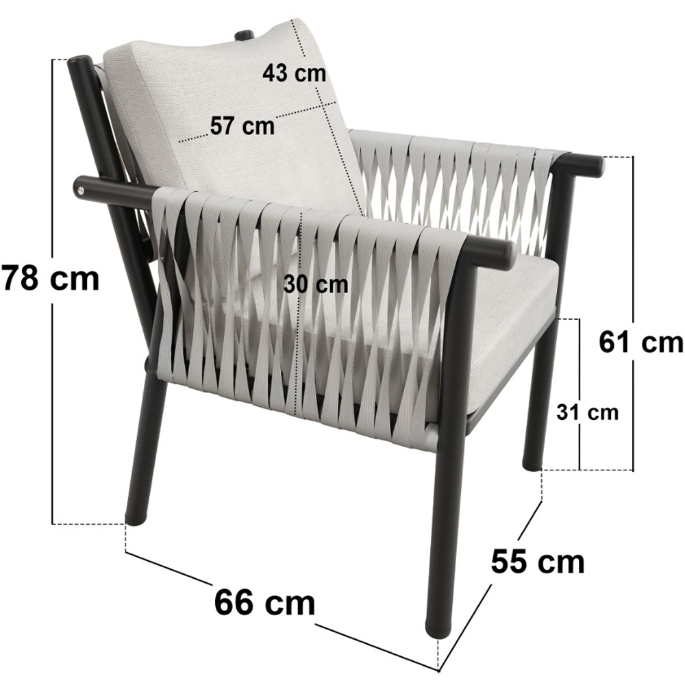 SOLACE+CO Kalina 4 Seater Garden Lounge Set Image 7