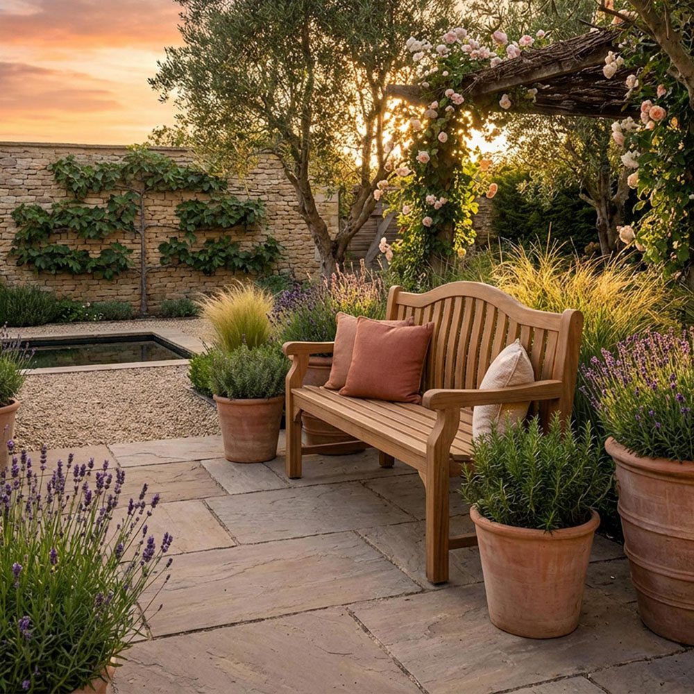 Royalcraft Maria 2 Seater Acacia Wood Garden Bench Image 6