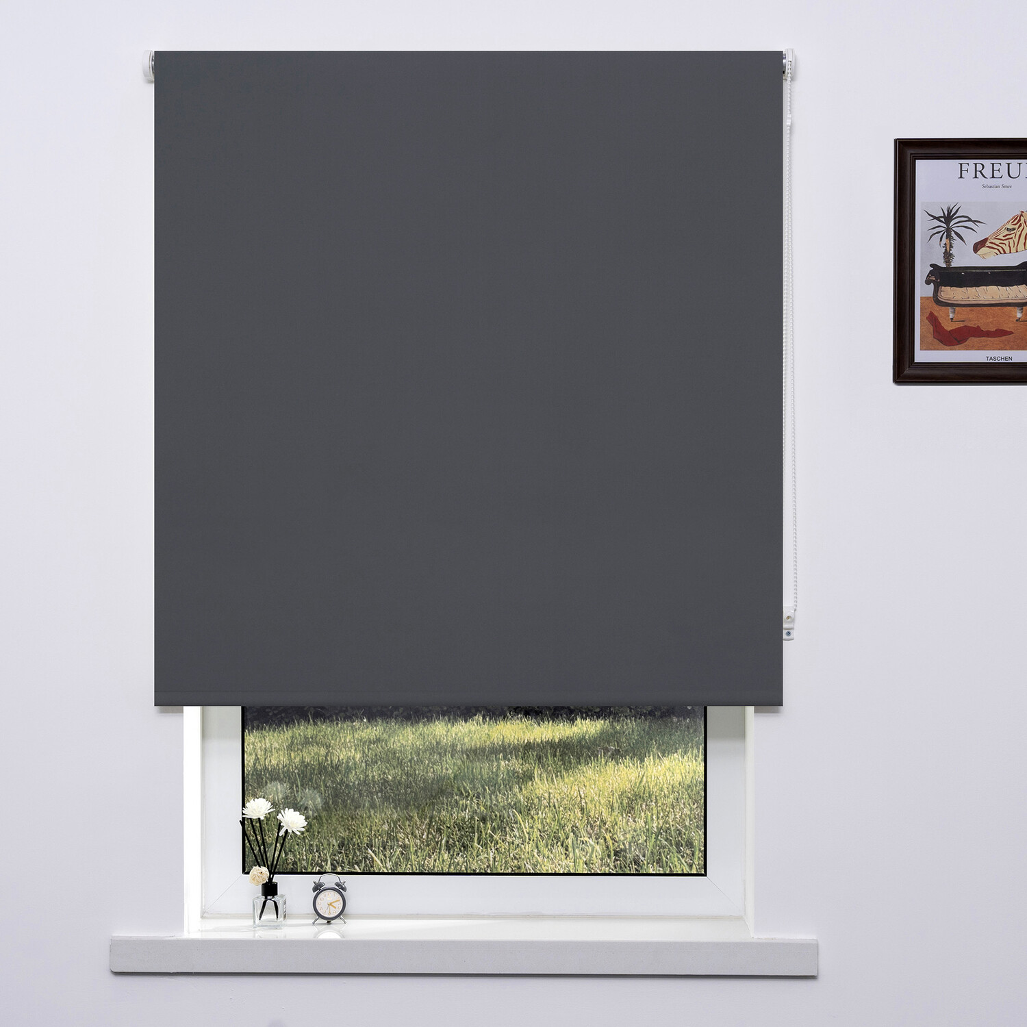 Plain Blackout Blinds - Neutral Grey / 60cm Image 5
