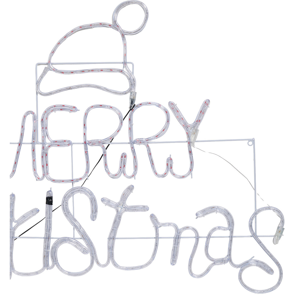 Red and White Merry Christmas Rope Light Image 5