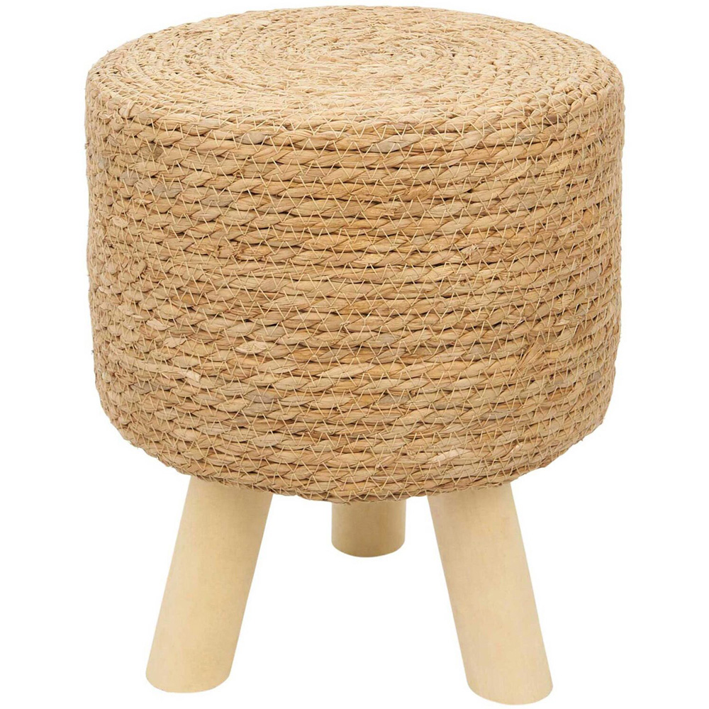 Natural Water Hyacinth Foot Stool Image 3