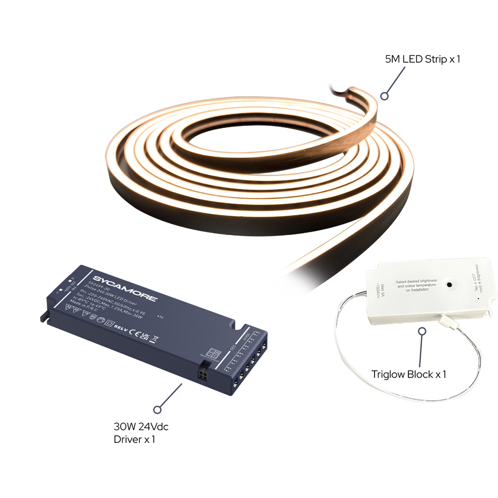 Sorrelis Aelric Triglow White Flexible LED Strip 5m Image 3