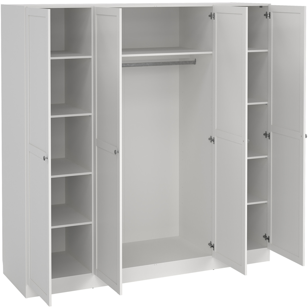 Florence Brande 4 Door White Wardrobe Image 5